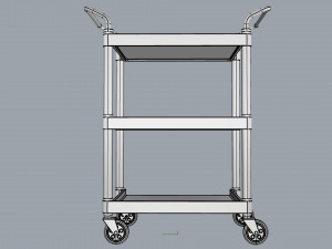 generic cart transport small 01 3D Model