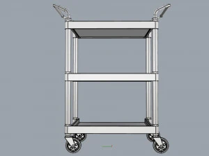 generic cart transport small 01 3D Model