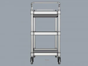 generic cart transport small 01 3D Model