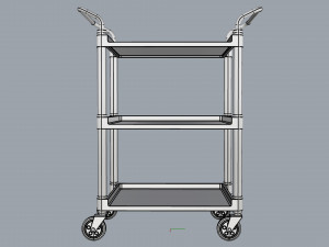 generic cart transport small 01 3D Model