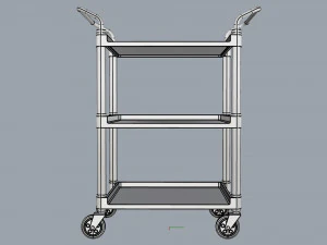 generic cart transport small 01 3D Model