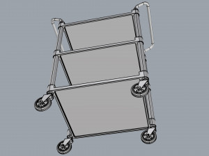 generic cart transport small 01 3D Model