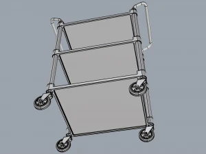 generic cart transport small 01 3D Model