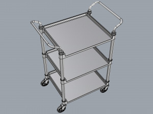 generic cart transport small 01 3D Model