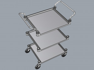generic cart transport small 01 3D Model