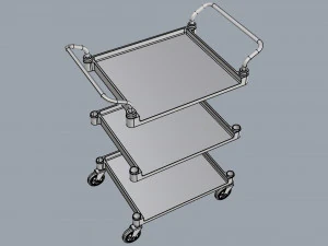 generic cart transport small 01 3D Model
