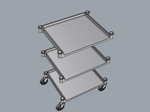 generic cart transport small 01 3D Model
