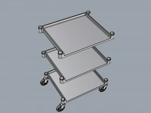 generic cart transport small 01 3D Model