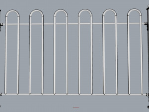 fence metal 01 Modèle 3D