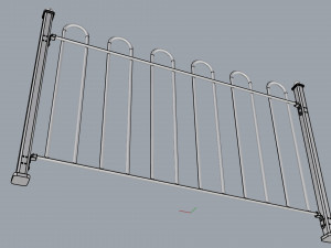 fence metal 01 Modèle 3D