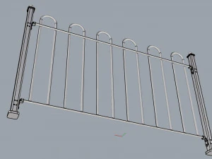 fence metal 01 3D Model