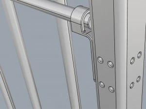 fence metal 01 3D Model
