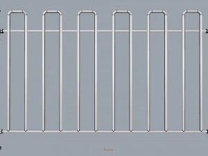 fence metal 02 3D Model