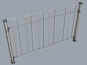 fence metal 02 3D Model