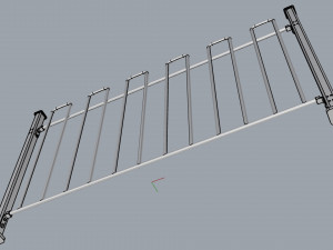fence metal 02 3Dモデル