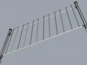 fence metal 02 3D Model