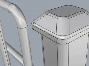 fence metal 02 3D Model