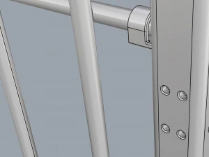 fence metal 02 3D Model