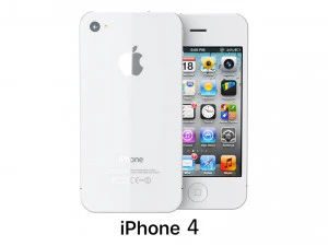 एप्पल आईफोन 4 सफेद 3D मॉडल