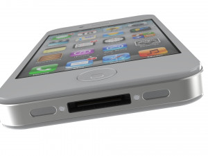 apple iphone 4 white 3D Модель