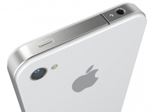 apple iphone 4 white 3D Модель