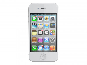apple iphone 4 white 3D Модель
