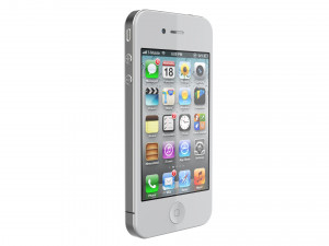 apple iphone 4 white 3D Модель