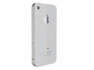 apple iphone 4 white 3D Модель