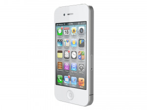 apple iphone 4 white 3D Модель