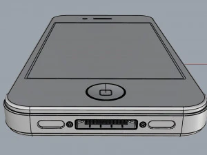 elma iphone 4 beyaz 3D Model