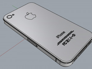 apple iphone 4 white 3D Модель