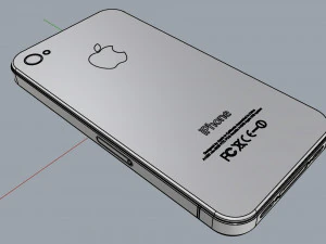 elma iphone 4 beyaz 3D Model