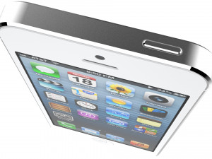 apple iphone 5 white and silver Modelo 3D