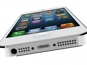 apple iphone 5 white and silver Modelo 3D