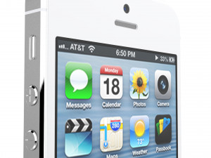 apple iphone 5 white and silver Modelo 3D