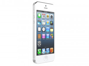 apple iphone 5 white and silver Modelo 3D