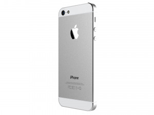 apple iphone 5 white and silver Modelo 3D