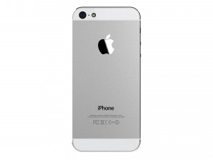 apple iphone 5 white and silver Modelo 3D