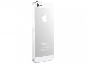 apple iphone 5 white and silver Modelo 3D