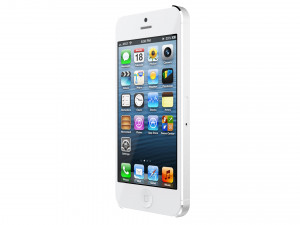 apple iphone 5 white and silver Modelo 3D