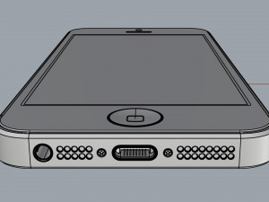 apple iphone 5 white and silver Modelo 3D