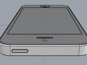 apple iphone 5 white and silver Modelo 3D