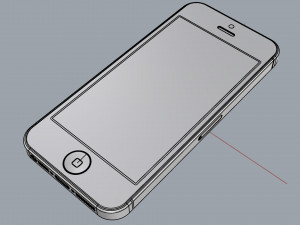apple iphone 5 white and silver Modelo 3D