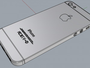 apple iphone 5 white and silver Modelo 3D