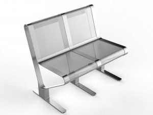 waiting room seat v1 2 seats 3D 모델