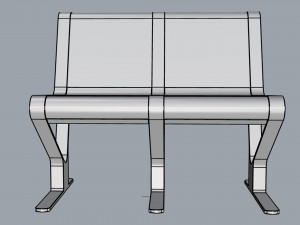 waiting room seat v1 2 seats 3D 모델