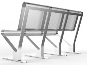 waiting room seat v1 3 seats Model 3D