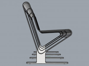waiting room seat v1 3 seats Model 3D