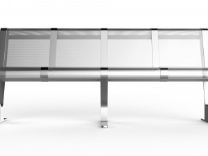 waiting room seat v1 4 seats Model 3D