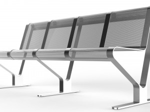 waiting room seat v1 4 seats Model 3D